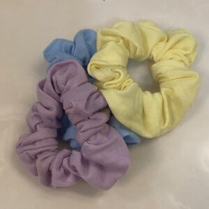 Pastel Scrunchie Set - Yellow, Lavender, Blue